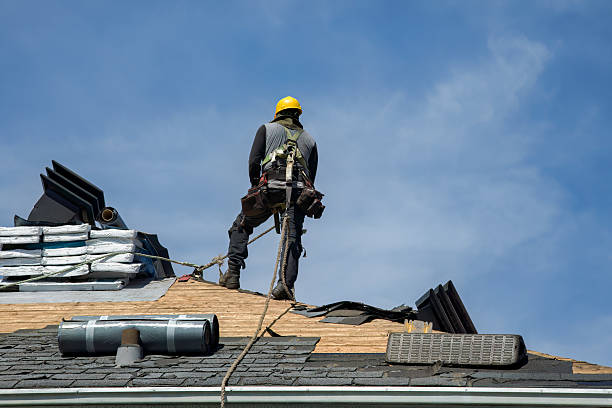 Professional Roof Repair technician working in Keasbey, NJ